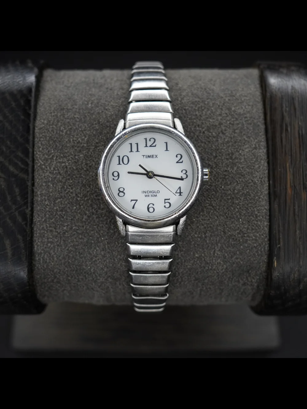 Timex Indiglo WR30M Quartz White Dial Women's Watch Stainless Steel